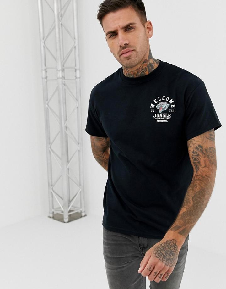 Cheats & Thieves Welcome Back Print T-shirt-black