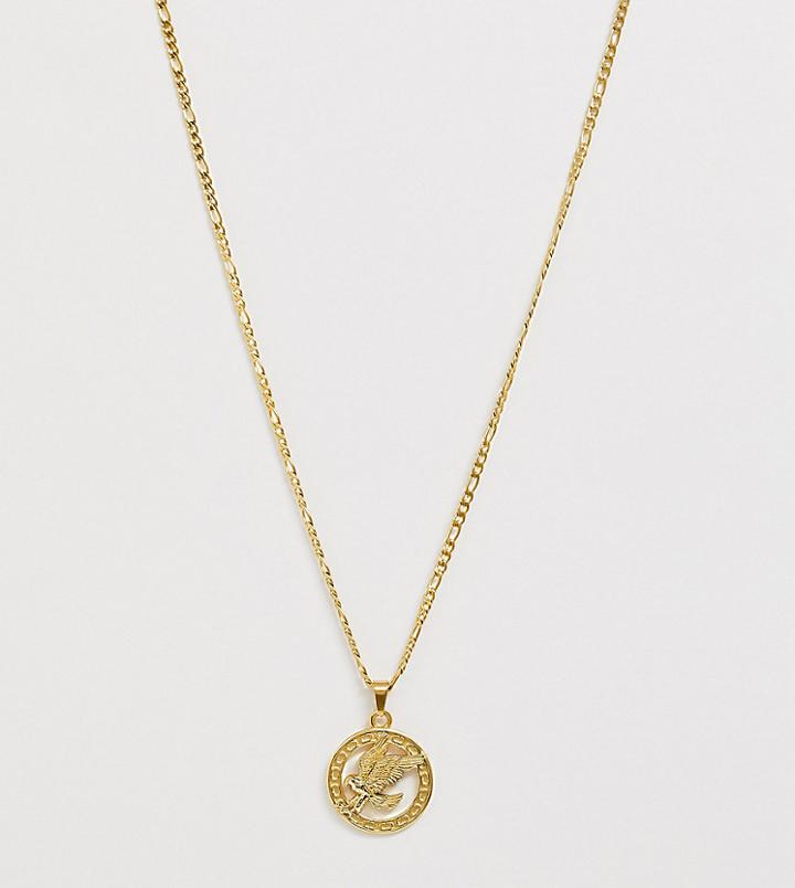 Craftd Eagle Pendant Neck Chain In Gold