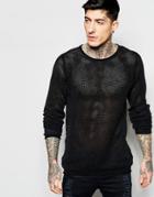 Lindbergh Sweater With Loose Knit In Black - Black
