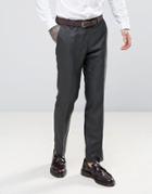 Harry Brown Slim Fit Twill Suit Pants - Gray
