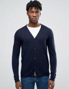 Esprit Cashmere Mix Cardigan - Navy