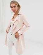 Lipsy Soft Duster Coat In Pink - Pink