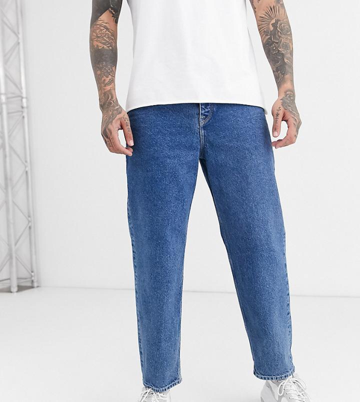 Crooked Tongues Classic Fit Jeans In Mid Wash Blue