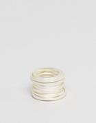 Asos Coil Ring In Silver - Silver