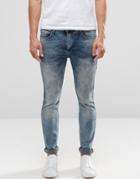 Religion Slim Fit Noize Jeans In Opium Wash - Blue