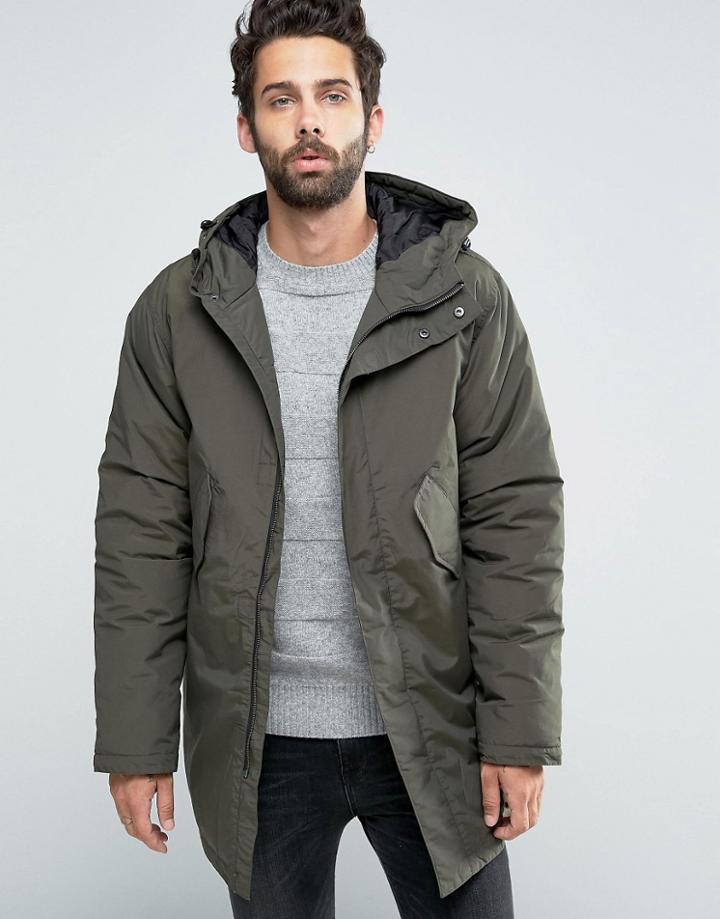 Edwin Fishtail Parka - Green