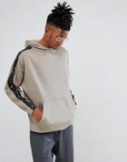 Mennace Oversized Hoodie With Taping - Green
