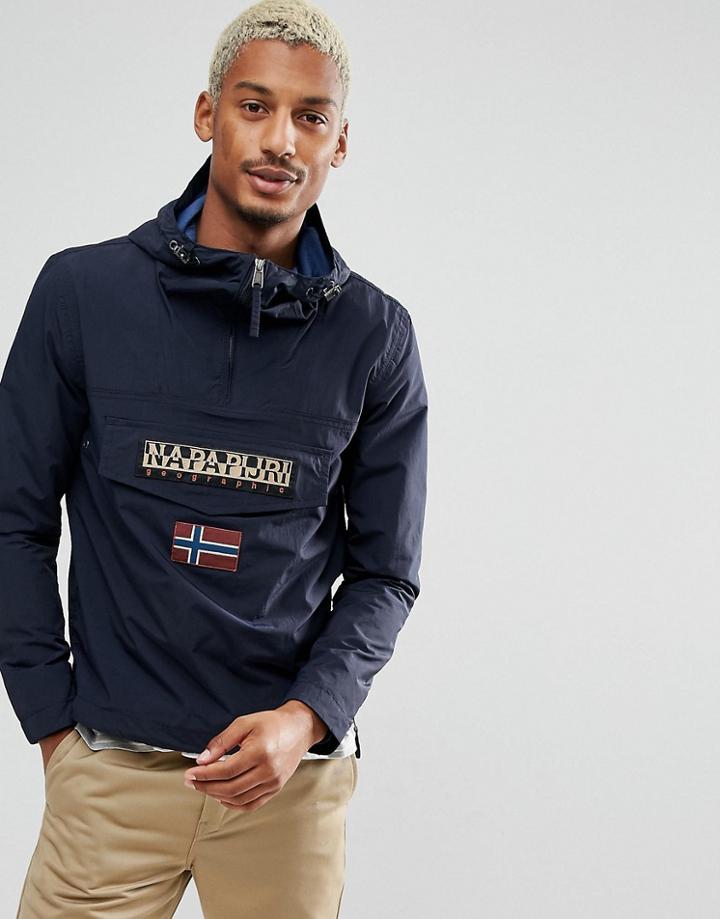 Napapijri Slim Rainforest Jacket In Navy - Navy