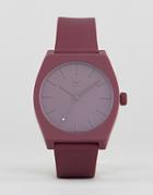 Adidas Z10 Process Silicone Watch In Burgundy - Red