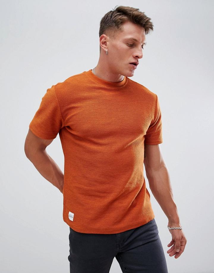 Native Youth Short Sleeve Sweatshirt - Orange