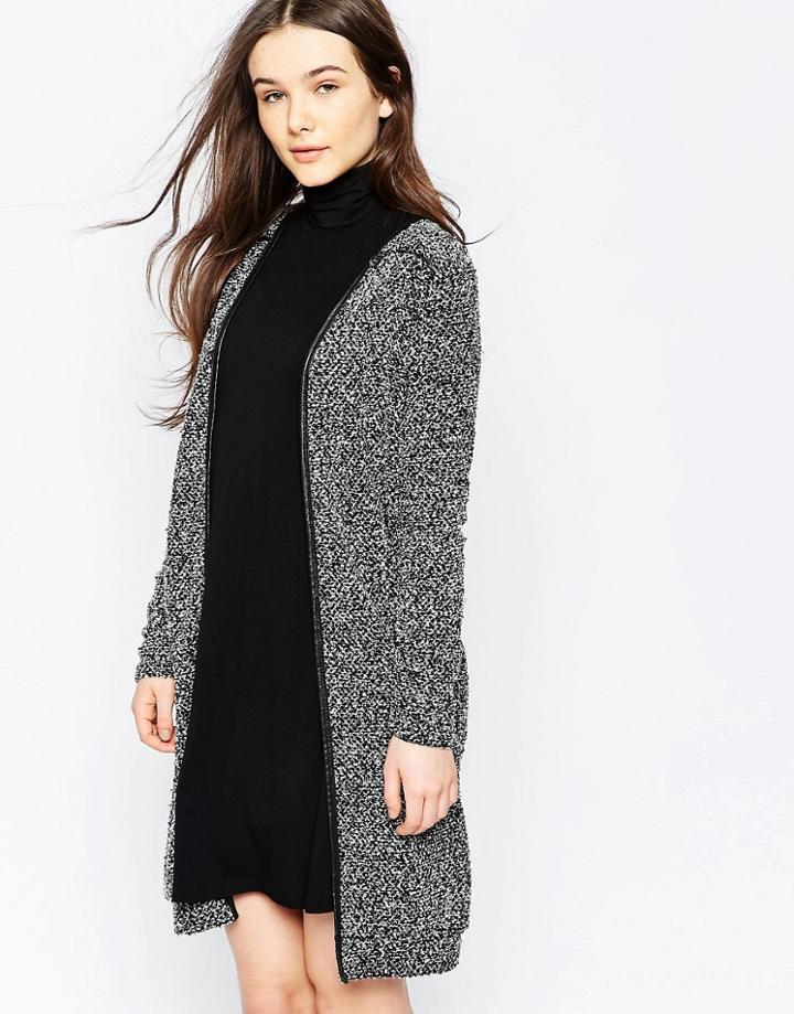 Wal G Longline Cardigan - Black