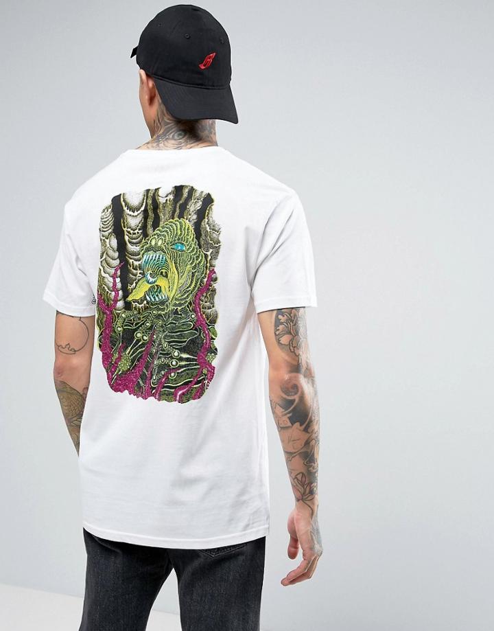 Volcom X Tetsunori T-shirt With Back Print - White