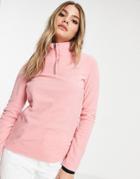Protest Mutez 1/4 Zip Fleece In Pink