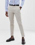 Jack & Jones Premium Slim Fit Brushed Cotton Wedding Suit Pants In Stone-beige