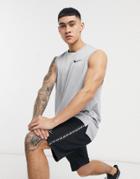Nike Training Hyper Dry Tank In Gray-grey