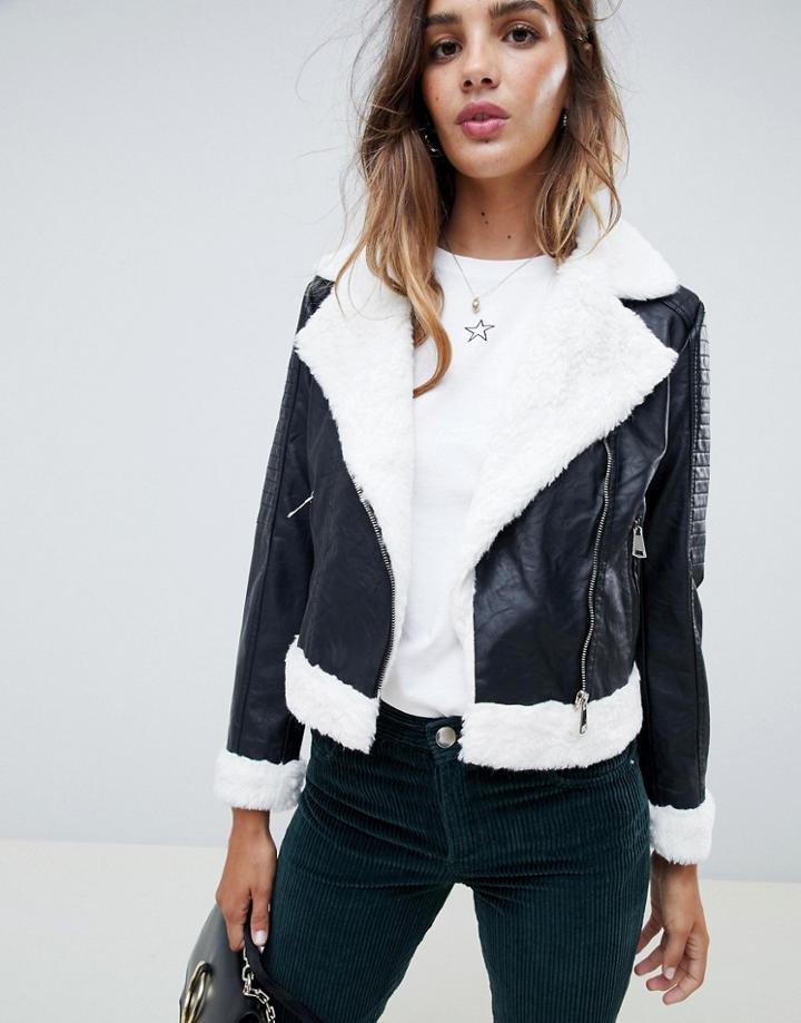Parisian Aviator Jacket - Black