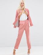 Asos Soft Lux Tapered Pants - Blush
