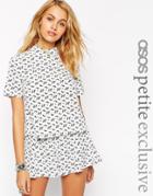 Asos Petite High Neck Top In Bandana Print - Print