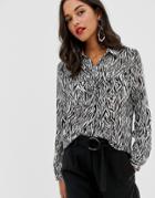 Vila Zebra Print Shirt-multi