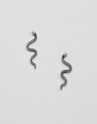 Asos Snake Stud Earrings - Silver