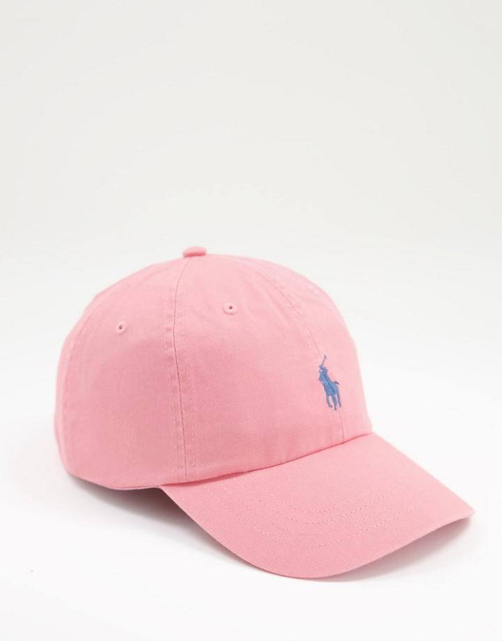 Polo Ralph Lauren Icon Logo Twill Baseball Cap In Desert Rose Pink