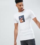 Asos Design Tall Muhammed Ali Muscle T-shirt - White