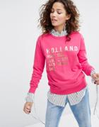 H! By Henry Holland Holland Long Sleeve Sweatshirt - Pink