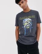 Asos Design Iron Maiden Relaxed Fit T-shirt-gray