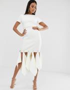 Asos Design Minimal T Shirt Dress With Hardware Pep Hem Detail
