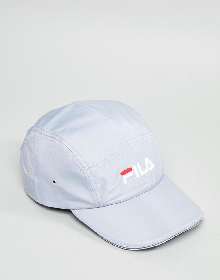Fila Parker 5 Panel Logo Cap In Gray - Gray