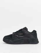 Lacoste Court Slam Chunky Sneakers In Black