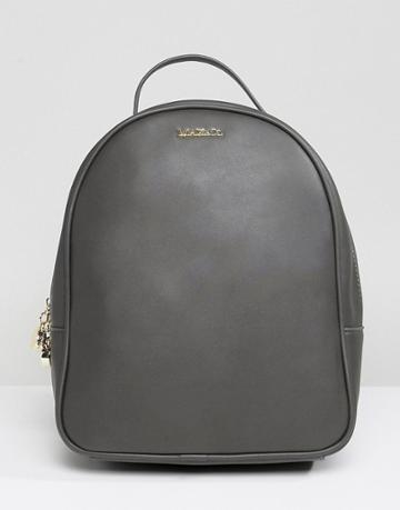 Max & Co Minimal Leather Backpack - Gray
