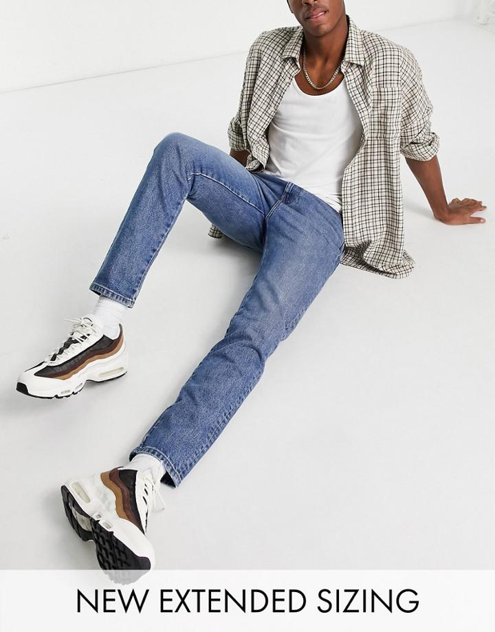 Collusion X003 Tapered Jean In Mid Wash Blue