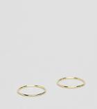 Kingsley Ryan Exclusive Sterling Silver Gold Plated 2 Pack Band Rings