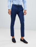 Jack & Jones Premium Suit Trouser In Slim Fit Blue - Blue