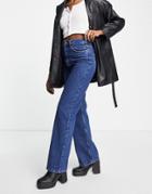 I Saw It First 90's Wide Leg Jean In Dark Wash Blue-blues