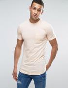 Another Influence Long Line Fine Stripe T-shirt - Orange