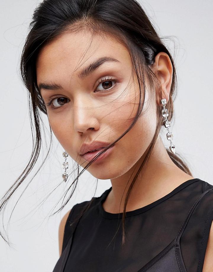 Krystal London Swarovski Crystal Multi Drop Earrings - Clear