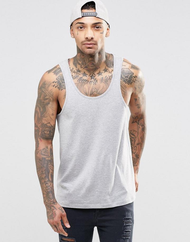 Asos Vest In Grey - Gray