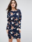 Y.a.s Magnolia Long Sleeved Printed Dress - Blue