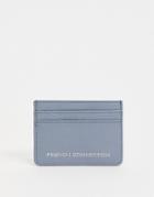 French Connection Leather Card Holder In Light Blue-blues