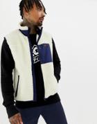 Kings Of Indigo Recycled Polyester Borg Tank In Cream