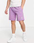 River Island Slim Washed Shorts In Purple