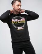 Asos Hoodie With Paradise Print - Black