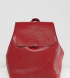 Street Level Minimal Backpack In Burgundy - Red