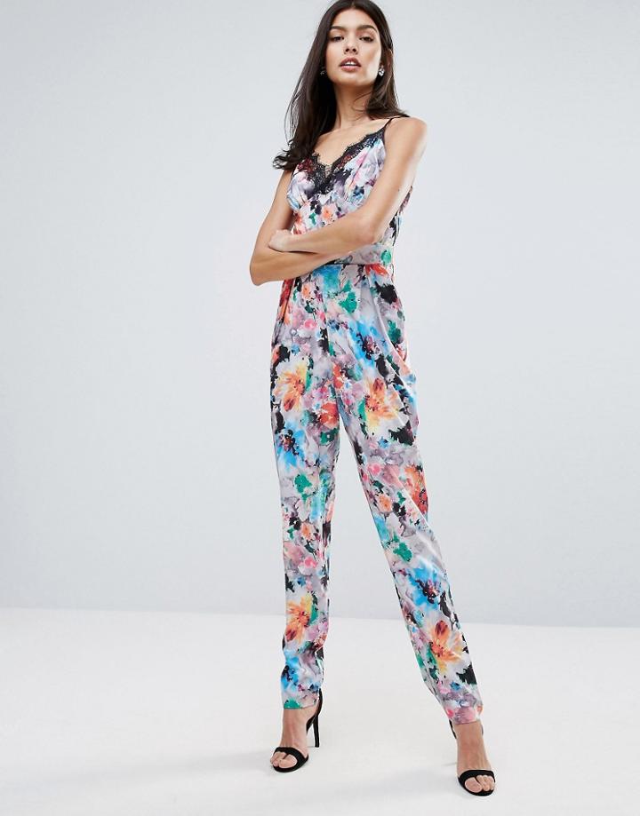 Little Mistress Floral Jumpsuit - Multi
