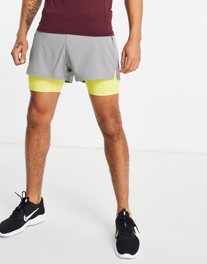 Asos 4505 Icon 2-in-1 Shorts In With Quick Dry-black