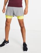 Asos 4505 Icon 2-in-1 Shorts In With Quick Dry-black