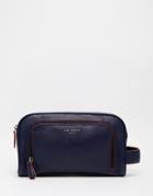Ted Baker Dotstop Leather Toiletry Bag - Blue