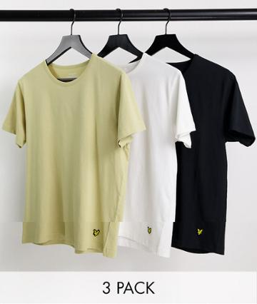 Lyle & Scott Bodywear 3 Pack T-shirts In Multi